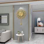 Luxury Large Battery Operated Modern Wall Clocks for Living Room Decor