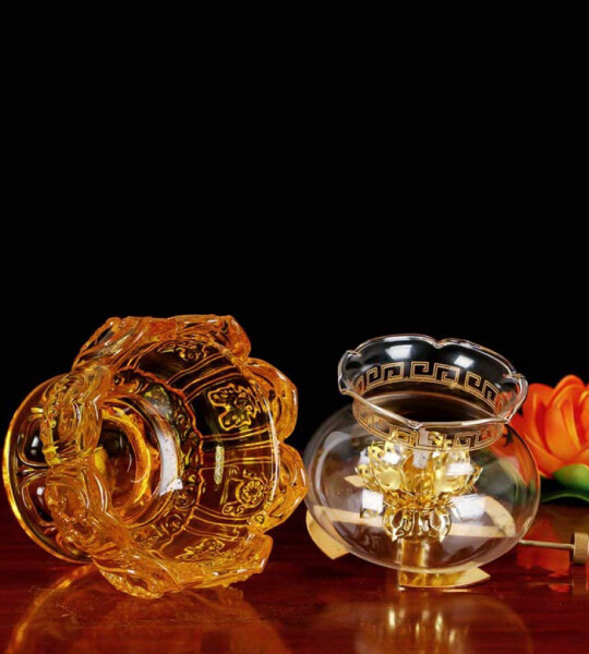 Oil Lamps for Indoor use with Home Buddha Front Light Kerosene lamp Pure Paraffin oil Candle Holder