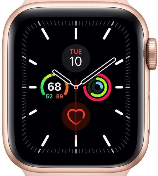 (Refurbished) Apple Watch Series 4 (GPS, 40MM) - Gold Aluminum Case with Pink Sand Sport Band