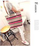 Fashion Folding Women Big Size Handbag Tote Ladies Casual Flower Printing Canvas Graffiti Shoulder Bag Beach Bolsa Femin