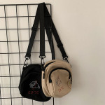 Lovely Women Canvas Shoulder Bag Handbags Korean Mini Student Phone Bag Cartoon Printing Small Crossbody Bags Casual Lad