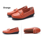 women flat loafers leather shoes