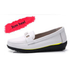 women flat loafers leather shoes