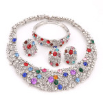 Women necklace for party wedding Boho crystal statement necklace with earrings