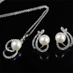 Women Simple Crystal Geometry Wedding Chain Necklace