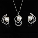 Women Simple Crystal Geometry Wedding Chain Necklace