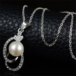 Women Simple Crystal Geometry Wedding Chain Necklace