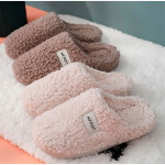 Women Soft Plush Cotton Home Slippers