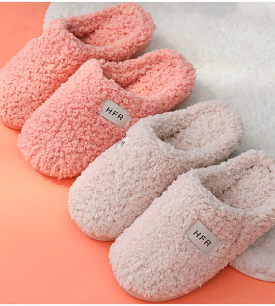 Women Soft Plush Cotton Home Slippers