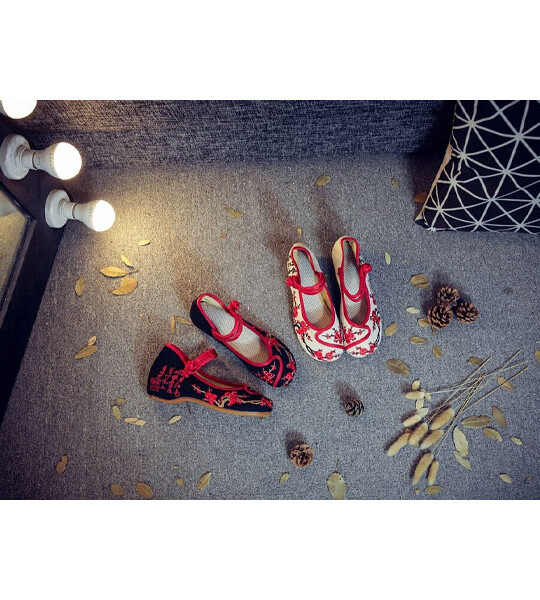 Womens Cotton Fabric Flat Shoes