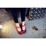 Womens Cotton Fabric Flat Shoes