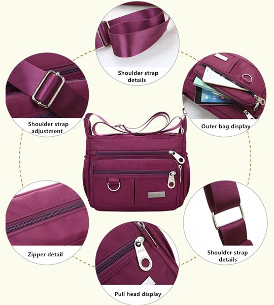 Women's Shoulder Bag Bimba Waterproof Nylon Bags Messenger Bag Casual Female Shoulder Large Capacity Handbag Lady Messen