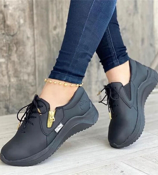 Women's Zipper Ladies  Casual Shoes